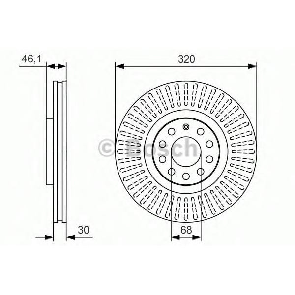 BOSCH - 0986479S30 (ТОРМОЗНОЙ ДИСК ПЕРЕДНИЙ)