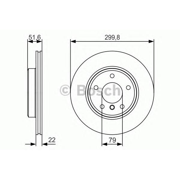 BOSCH - 0986479S32 (ТОРМОЗНОЙ ДИСК ПЕРЕДНИЙ)