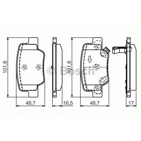 BOSCH - 0 986 494 404 (Колодки тормозные задние)