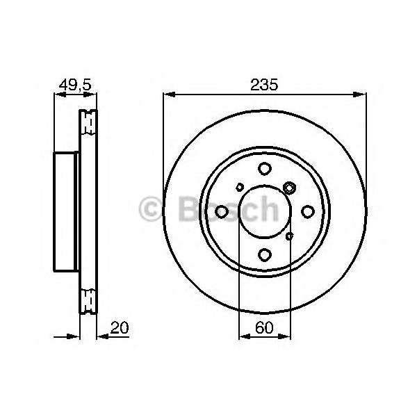 BOSCH - 0 986 478 450 (Тормозной диск)