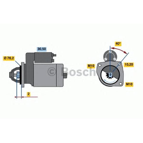 BOSCH - 0 986 017 190 (Стартер)