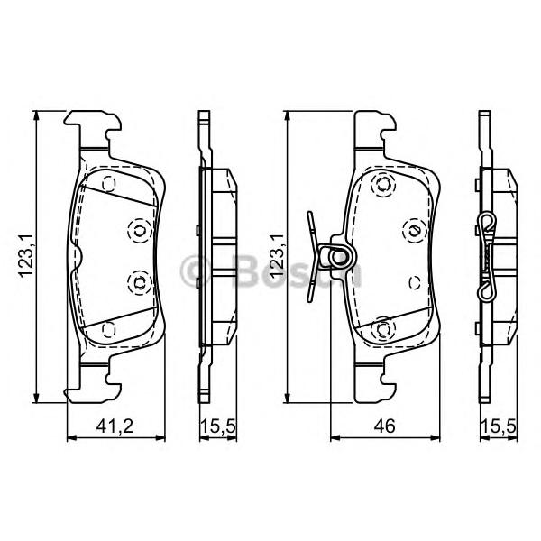 BOSCH - 0986494715 (К-т дисков. тормоз. колодок)