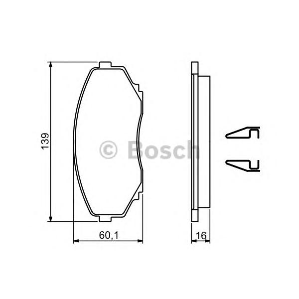 BOSCH - 0 986 494 204 (Комплект тормозных колодок, дисковый тормоз)