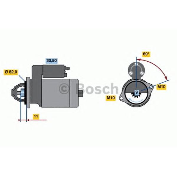 BOSCH - 0 986 019 880 (Стартер)
