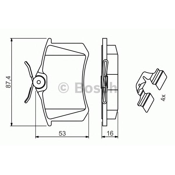BOSCH - 0986494600 (Комплект+тормозных+колодок)