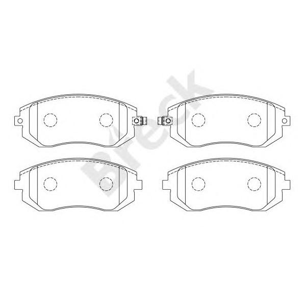 BRECK - 23865 00 701 00 (Колодки торм.пер.)