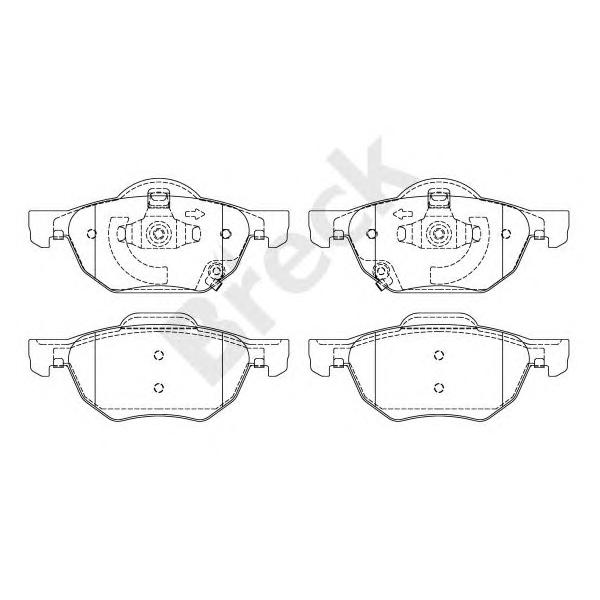 BRECK - 23720 00 701 10 (Колодки торм.пер.)