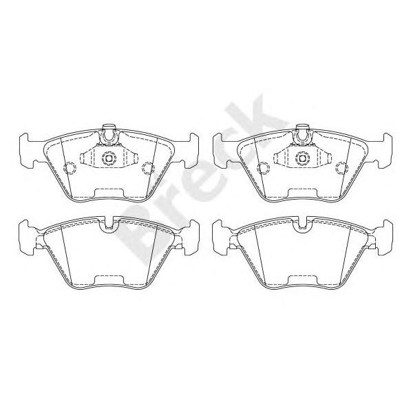 BRECK - 21677 00 701 00 (колодки дисковые передние/ BMW E39 2.0i-3.5i/2.0D/2.5D/TD/TDs/3.0D 95-04)