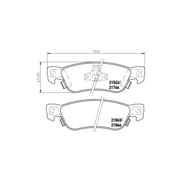 BREMBO - P34003 (Колодки тормозные дисковые)