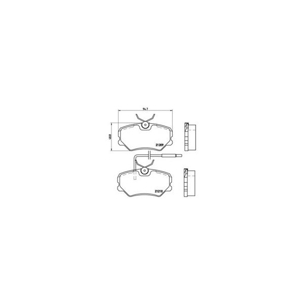 BREMBO - P61035 (Колодки тормозные дисковые)