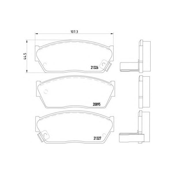 BREMBO - P28004 (Колодки тормозные дисковые)