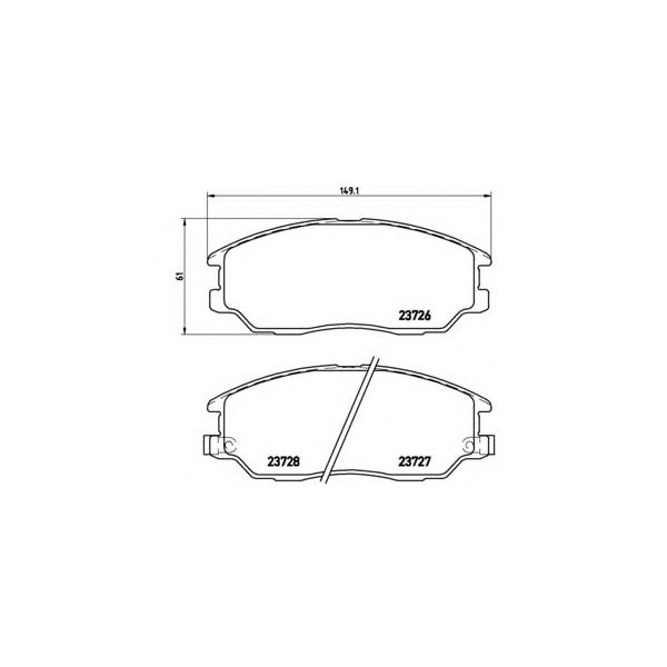 BREMBO - P 30 028 (P30028 =FDB1999=1085 02 !колодки дисковые п./ Hyundai XG 350, Ssangyong Rodius 2.7/3.5i V6 03>)