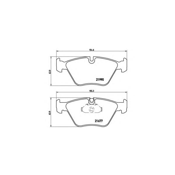 BREMBO - P06065 (Комплект тормозных колодок, дисковый тормоз)