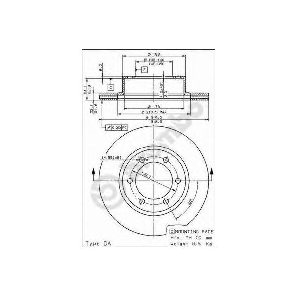 BREMBO - 09.7226.11 (Диск тормозной Fr TO LC90 3. 4i V6 24V окраш.)
