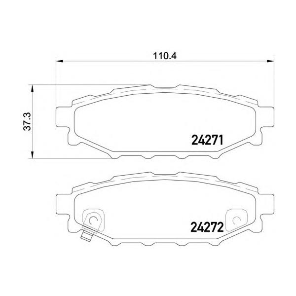 BREMBO - P78020 (Колодки тормозные)