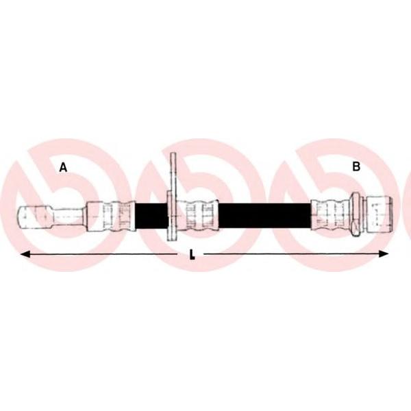 BREMBO - T78028 (Тормозной шланг)