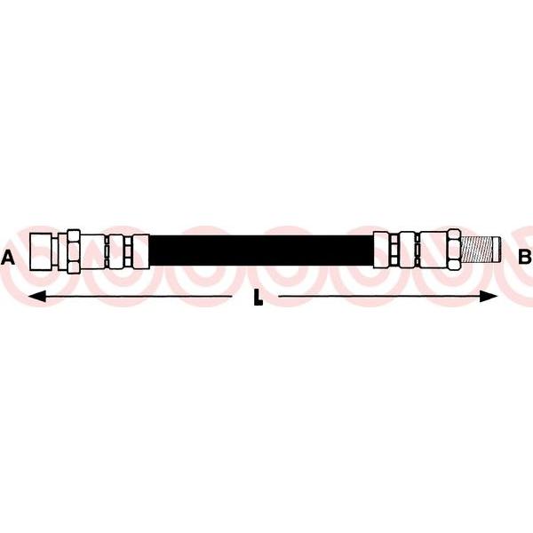 BREMBO - T54024 (Тормозной шланг)