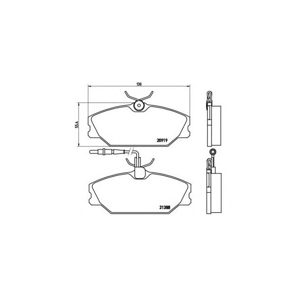 BREMBO - P68014 (Колодки тормозные дисковые)
