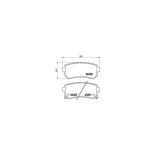 BREMBO - P30025 (Колодки торм.зад./дат.)