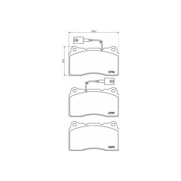 BREMBO - P23154 (Колодки тормозные дисковые п. ALFA ROMEO GIULIETTA)
