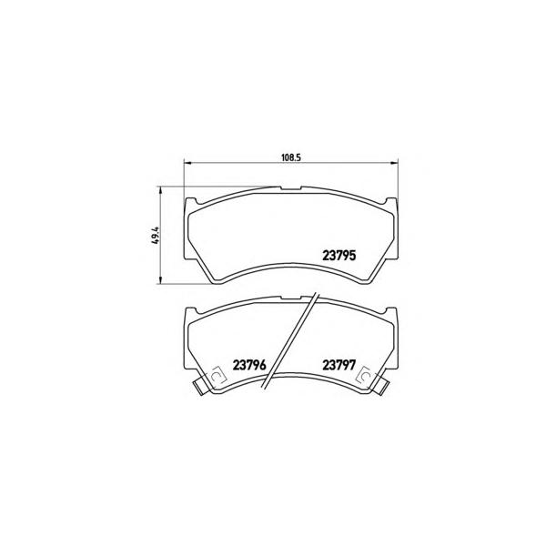 BREMBO - P79013 (Колодки тормозные дисковые передн)
