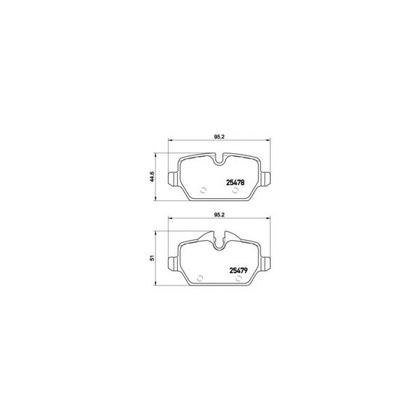 BREMBO - P06080 (Колодки тормозные задние)