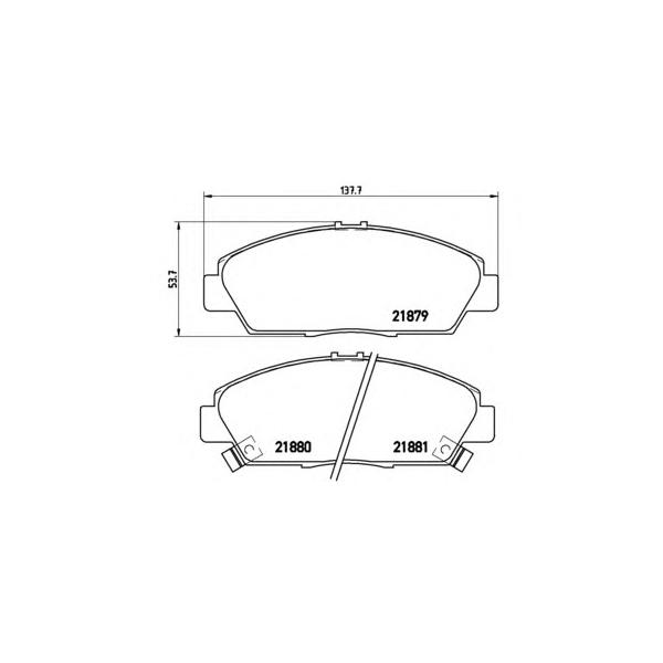 BREMBO - P28021 (Колодки тормозные дисковые)