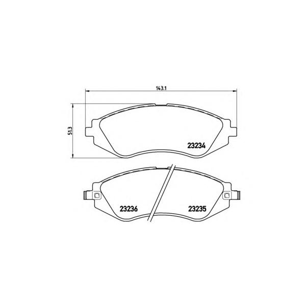 BREMBO - P15002 (Колодки тормозные дисковые передн)