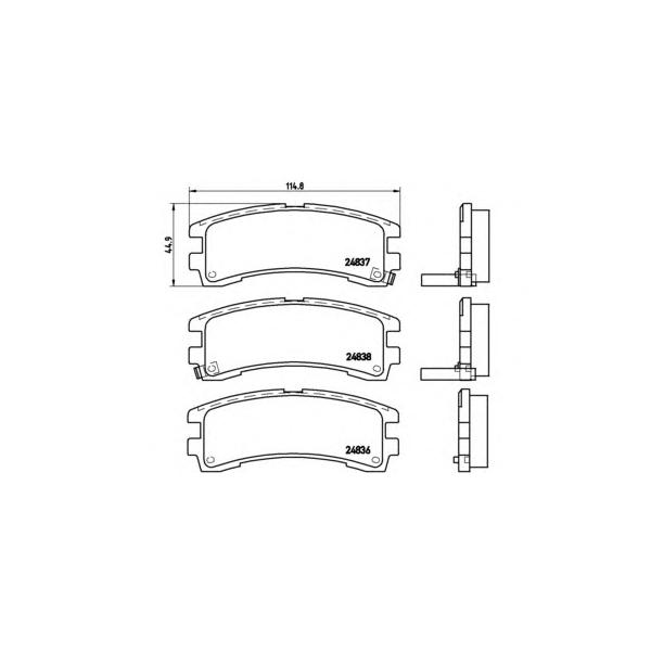 BREMBO - P56017 (Колодки тормозные дисковые)