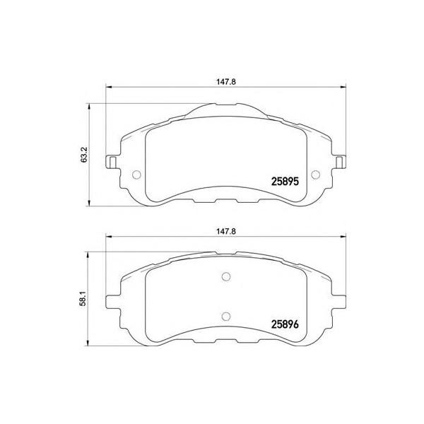 BREMBO - P61120 (Колодки тормозные)