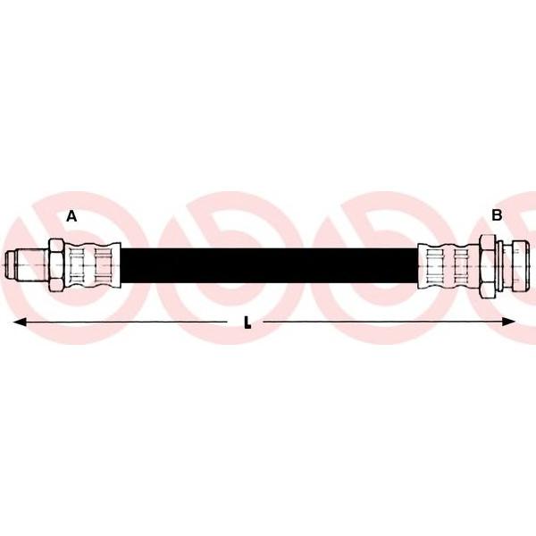 BREMBO - T 54 005 (Шланг тормозной)