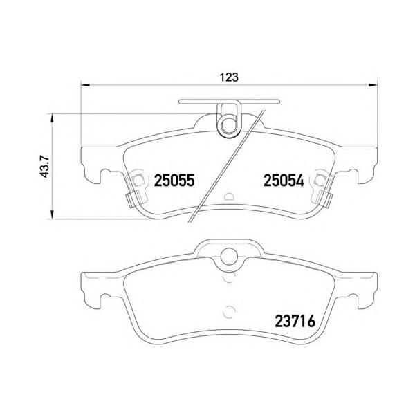 BREMBO - P28070 (Колодки тормозные HONDA CIVIC 12- задние)