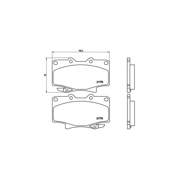 BREMBO - P83025 (Колодки тормозные дисковые)