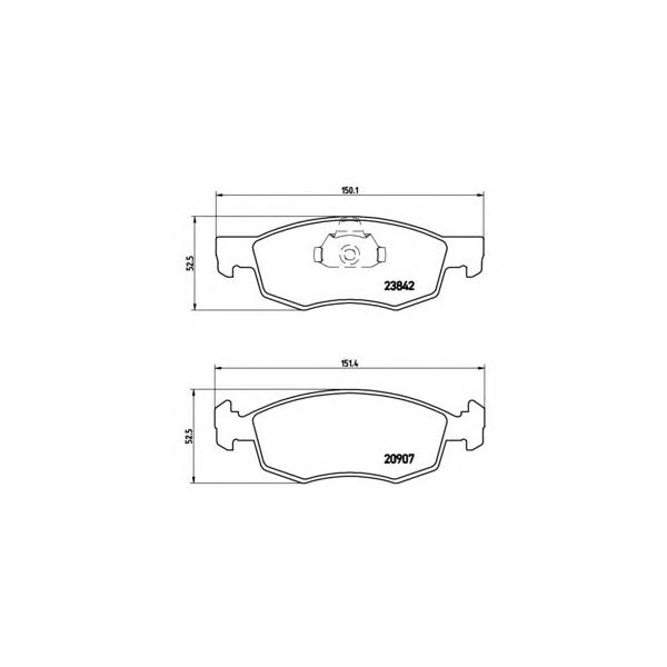 BREMBO - P23118 (Комплект тормозных колодок передних)
