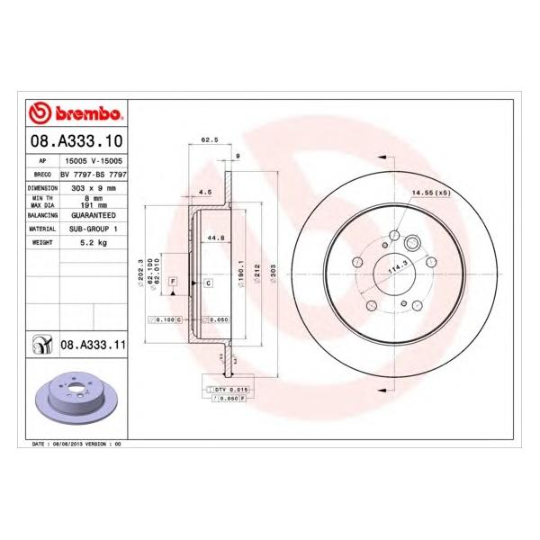 BREMBO - 08.A333.11 (Деталь)