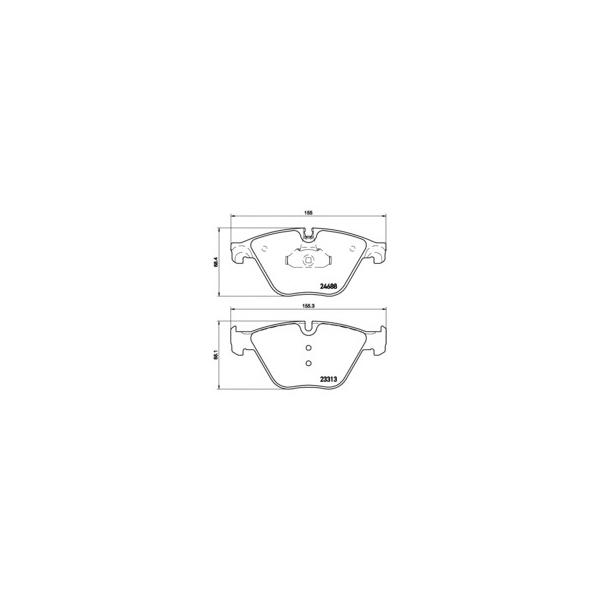 BREMBO - P 06 074 (P06074 колодки дисковые передние!/ BMW F07GT/F10/F11 2.8i/2.5d/3.0d 10>)