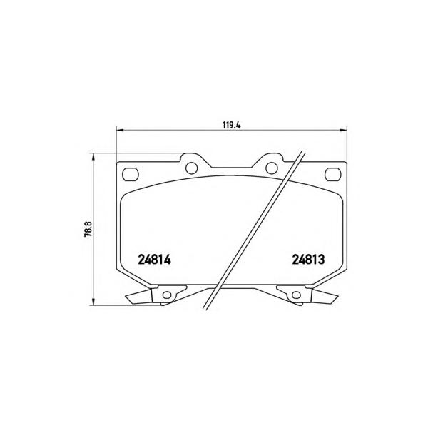 BREMBO - P83108 (Комплект тормозных колодок дисковый тормоз)