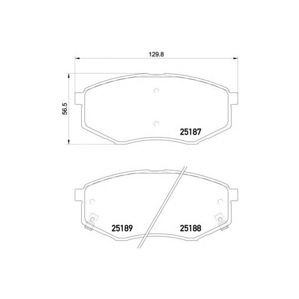 BREMBO - P30055 (Колодки тормозные KIA SOUL 14-/HYNDAI i20 10-/SONATA 09- передние)