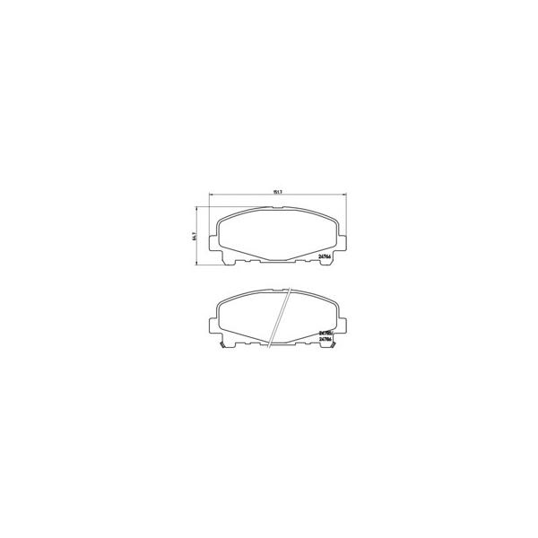 BREMBO - P28043 (Колодки тормозные)