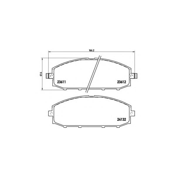 BREMBO - P56041 (Колодки тормозные дисковые)