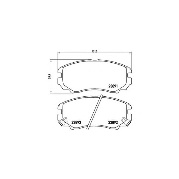 BREMBO - P30018 (Колодки тормозные передние = SP1155)
