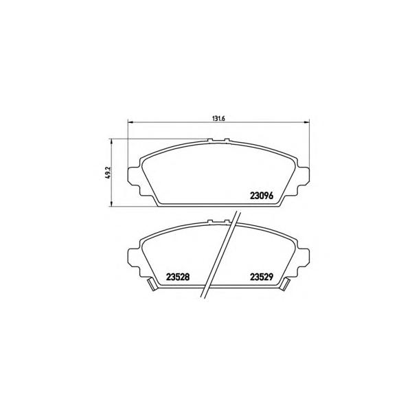 BREMBO - P28031 (Колодки тормозные дисковые)