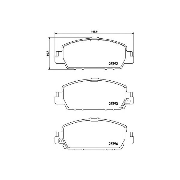 BREMBO - P28077 (Колодки тормозные HONDA ACCORD 14- передние)