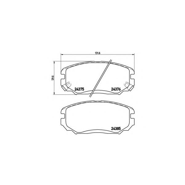 BREMBO - P30038 (колодки тормозные пер с датч SONATA V 05-