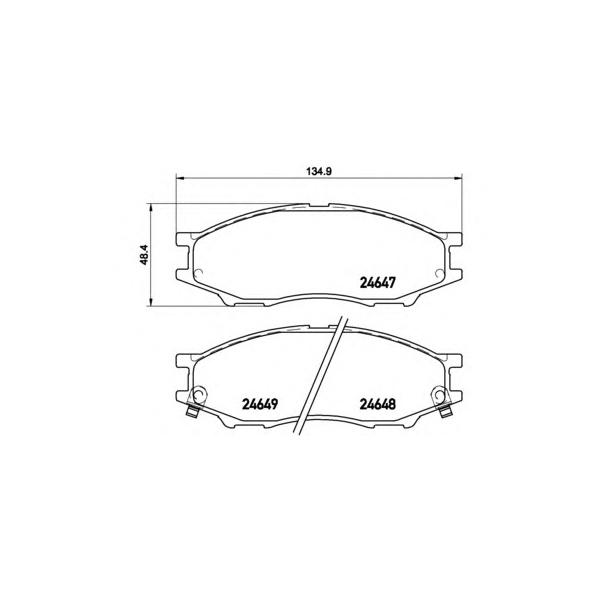 BREMBO - P 56 083 (Колодки тормозные передние Almera B10RS)
