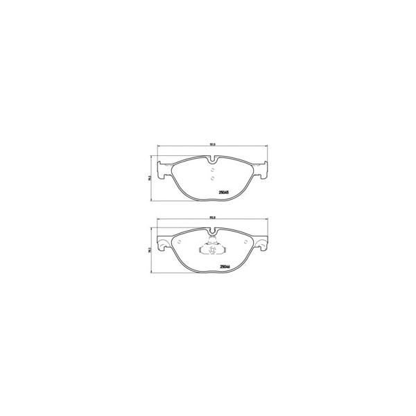 BREMBO - P 06 076 (P06076 колодки дисковые передние!/ BMW F01-F04/F07/F10-F13 3.0i-5.0i/2.5D-5.0D 08>)