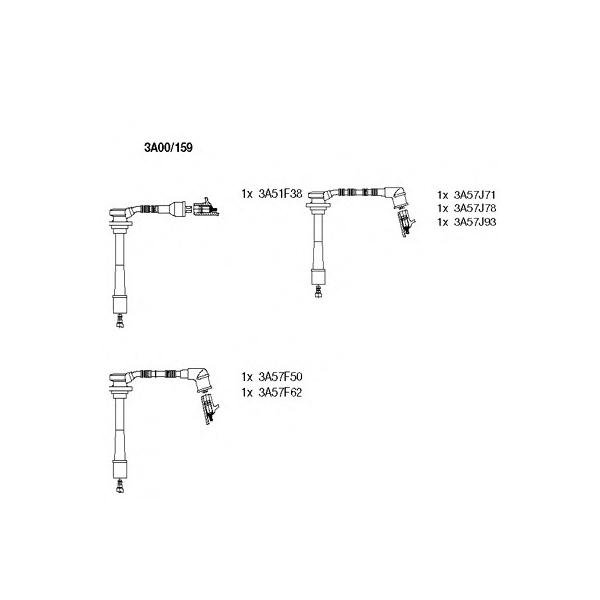 BREMI - 3A00/159 (Комплект проводов зажигания 3A00/159)