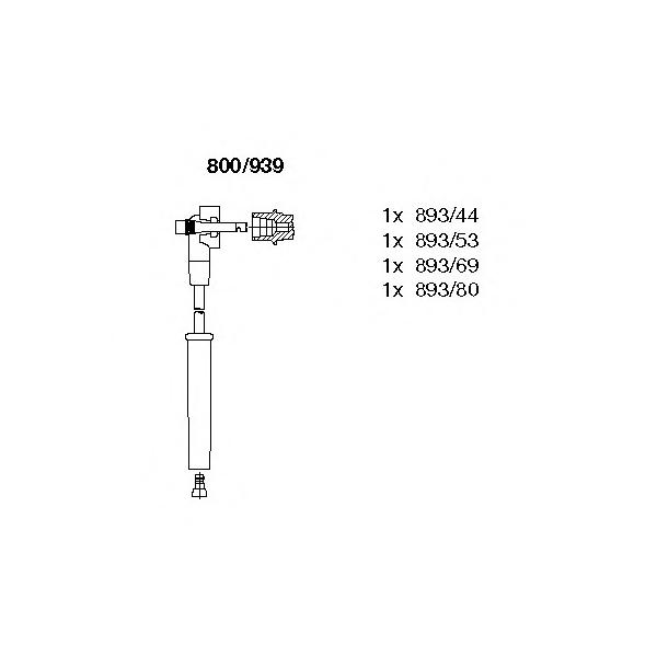 BREMI - 800-939 (ком-т проводов/ Ford Escort 1.4 CVH 90>)