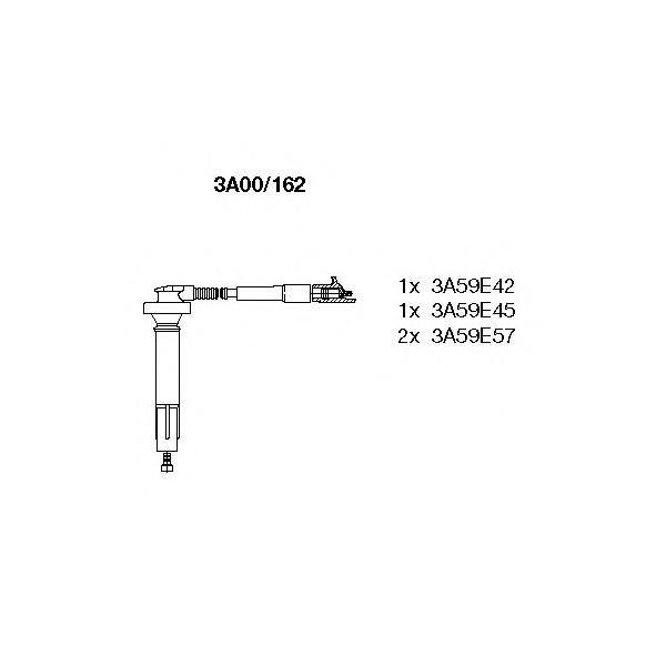 BREMI - 3A00/162 (Комплект проводов зажигания 3A00/162)