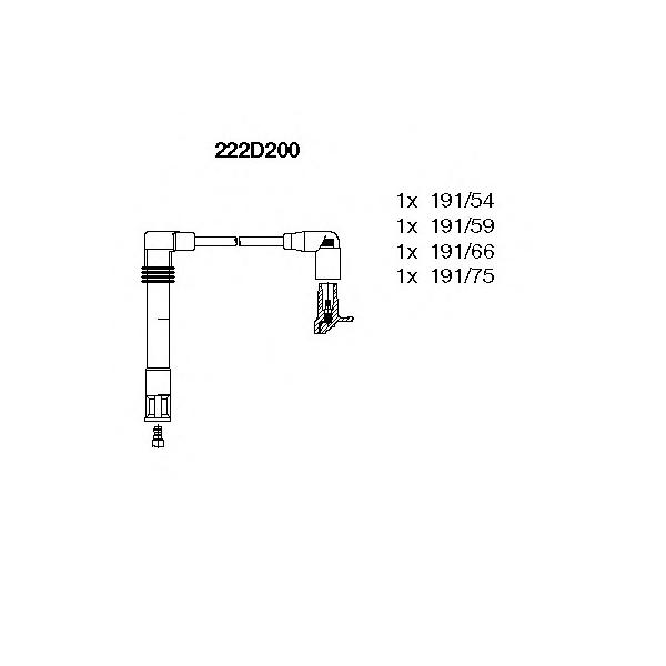 BREMI - 222D200 (ком-т проводов/ VW Passat 2.0 AZM, Audi A3 1.8 APG/AGN 96>)